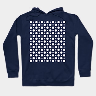 Simple White Dots Pattern Hoodie